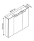 MÖBELPARTNER Spiegelschrank Dorina weiß glanz 90,0 x 16,0 x 75,0 cm