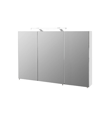 MÖBELPARTNER Spiegelschrank Dorina weiß glanz 120,0 x 16,0 x 71,0 cm