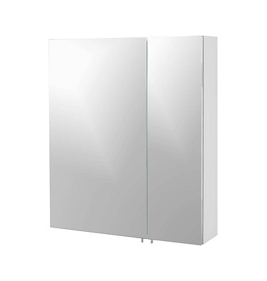 MÖBELPARTNER Spiegelschrank Basic weiß glanz 60,0 x 16,0 x 70,7 cm