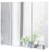MÖBELPARTNER Spiegelschrank Basic weiß glanz 80,0 x 16,0 x 70,7 cm