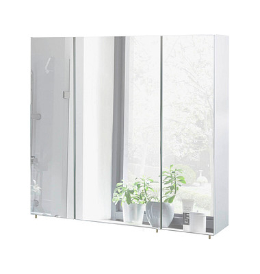 MÖBELPARTNER Spiegelschrank Basic weiß glanz 80,0 x 16,0 x 70,7 cm