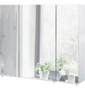 MÖBELPARTNER Spiegelschrank Basic weiß glanz 90,0 x 16,0 x 70,7 cm