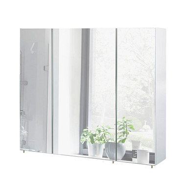 MÖBELPARTNER Spiegelschrank Basic weiß glanz 90,0 x 16,0 x 70,7 cm