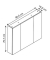 MÖBELPARTNER Spiegelschrank Basic weiß glanz 90,0 x 16,0 x 70,7 cm