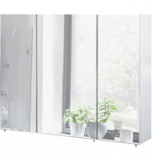 MÖBELPARTNER Spiegelschrank Basic weiß glanz 100,0 x 16,0 x 70,7 cm