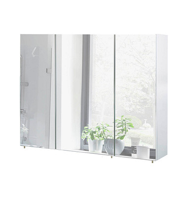 MÖBELPARTNER Spiegelschrank Basic weiß glanz 100,0 x 16,0 x 70,7 cm