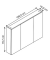 MÖBELPARTNER Spiegelschrank Basic weiß glanz 100,0 x 16,0 x 70,7 cm