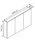 MÖBELPARTNER Spiegelschrank Basic weiß glanz 120,0 x 16,0 x 70,7 cm