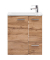 MÖBELPARTNER Waschbecken mit Unterschrank Matteo eiche landhaus 50,0 x 25,0 x 60,0 cm