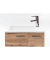 MÖBELPARTNER Waschbecken mit Unterschrank Matteo eiche landhaus 50,0 x 25,0 x 60,0 cm