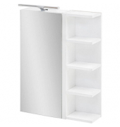 MÖBELPARTNER Spiegelschrank Matteo kreideweiß 50,0 x 16,0 x 76,0 cm