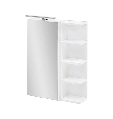 MÖBELPARTNER Spiegelschrank Matteo kreideweiß 50,0 x 16,0 x 76,0 cm