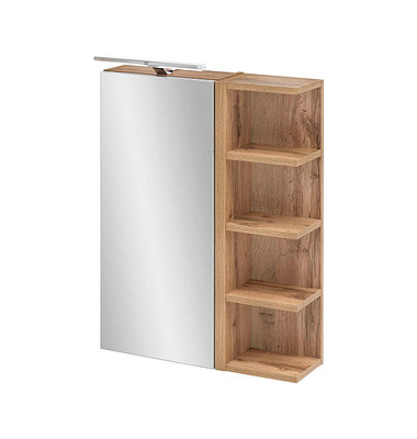 MÖBELPARTNER Spiegelschrank Matteo eiche landhaus 50,0 x 16,0 x 76,0 cm