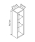 MÖBELPARTNER Badregal Duo eiche landhaus 21,6 x 16,0 x 70,7 cm