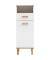 MÖBELPARTNER Badschrank Padua weiß glanz, eiche landhaus 40,4 x 35,0 x 114,5 cm