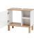 MÖBELPARTNER Waschbeckenunterschrank Padua weiß glanz, eiche landhaus 65,2 x 35,0 x 60,1 cm