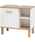 MÖBELPARTNER Waschbeckenunterschrank Padua weiß glanz, eiche landhaus 65,2 x 35,0 x 60,1 cm