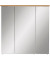 MÖBELPARTNER Spiegelschrank Padua weiß glanz, eiche landhaus 70,5 x 23,7 x 72,3 cm