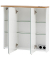 MÖBELPARTNER Spiegelschrank Padua weiß glanz, eiche landhaus 70,5 x 23,7 x 72,3 cm
