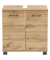 MÖBELPARTNER Waschbeckenunterschrank Nora eiche landhaus 59,8 x 32,6 x 63,4 cm