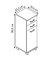 MÖBELPARTNER Badschrank Nora eiche landhaus 30,3 x 32,6 x 88,6 cm