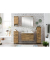 MÖBELPARTNER Badschrank Nora eiche landhaus 30,3 x 32,6 x 88,6 cm