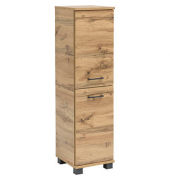 MÖBELPARTNER Badschrank Nora eiche landhaus 30,3 x 32,6 x 116,9 cm