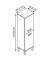 MÖBELPARTNER Badschrank Nora eiche landhaus 30,3 x 32,6 x 116,9 cm
