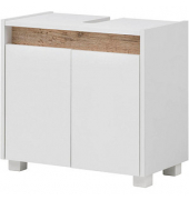 MÖBELPARTNER Waschbeckenunterschrank Cosmo weiß 56,9 x 33,0 x 54,6 cm