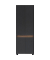 MÖBELPARTNER Badschrank Cosmo anthrazit 56,9 x 33,0 x 164,5 cm