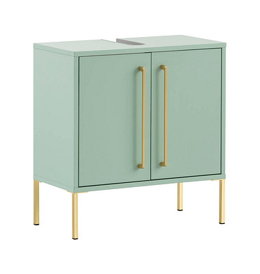 MÖBELPARTNER Waschbeckenunterschrank Sarah mint 57,1 x 30,1 x 61,2 cm