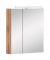MÖBELPARTNER Spiegelschrank Duo eiche landhaus, weiß 60,0 x 16,0 x 75,0 cm