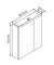 MÖBELPARTNER Spiegelschrank Duo eiche landhaus, weiß 60,0 x 16,0 x 75,0 cm