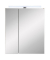 MÖBELPARTNER Spiegelschrank Duo eiche landhaus, weiß 60,0 x 16,0 x 75,0 cm