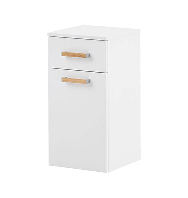 MÖBELPARTNER Waschtischunterschrank Duo kreideweiß 32,7 x 35,3 x 67,0 cm