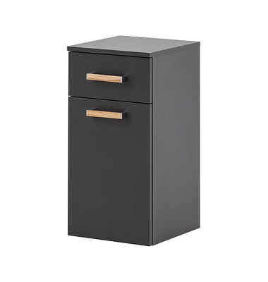 MÖBELPARTNER Waschtischunterschrank Duo anthrazit 32,7 x 35,3 x 67,0 cm