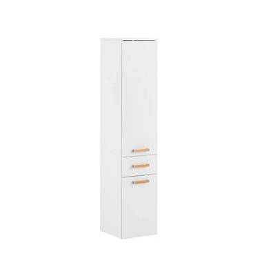 MÖBELPARTNER Badschrank Duo kreideweiß 32,7 x 35,3 x 160,1 cm