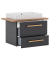 MÖBELPARTNER Waschbecken mit Unterschrank Duo anthrazit, eiche landhaus 82,2 x 50,0 x 61,5 cm