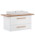 MÖBELPARTNER Waschbecken mit Unterschrank Duo kreideweiß, eiche landhaus 102,2 x 50,0 x 61,5 cm