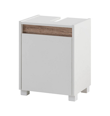 MÖBELPARTNER Waschbeckenunterschrank Cosmo weiß 41,8 x 33,0 x 54,6 cm