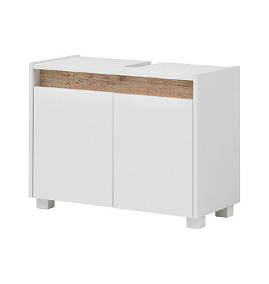 MÖBELPARTNER Waschbeckenunterschrank Cosmo weiß 80,0 x 33,0 x 54,6 cm