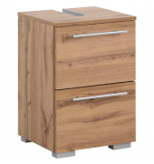 MÖBELPARTNER Waschbeckenunterschrank Carlos eiche landhaus 40,2 x 35,0 x 59,1 cm