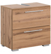 MÖBELPARTNER Waschbeckenunterschrank Carlos eiche landhaus 60,2 x 35,0 x 59,1 cm