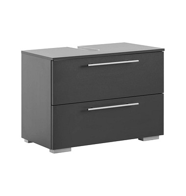 MÖBELPARTNER Waschbeckenunterschrank Carlos anthrazit 80,2 x 35,0 x 59,1 cm