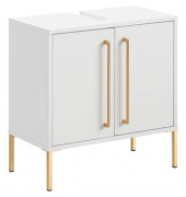 MÖBELPARTNER Waschbeckenunterschrank Sarah kreideweiß 57,1 x 30,1 x 61,2 cm