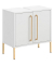 MÖBELPARTNER Waschbeckenunterschrank Sarah kreideweiß 57,1 x 30,1 x 61,2 cm