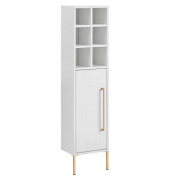 MÖBELPARTNER Badschrank Sarah kreideweiß 30,4 x 21,8 x 130,6 cm