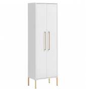 MÖBELPARTNER Badschrank Sarah kreideweiß 46,2 x 30,1 x 154,7 cm