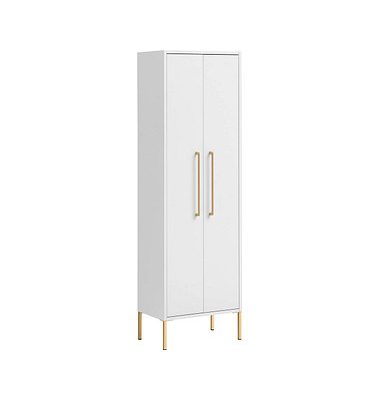 MÖBELPARTNER Badschrank Sarah kreideweiß 46,2 x 30,1 x 154,7 cm