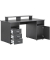 Schreibtischkombination Niels light 701702, 86,7cm (H), 150x70cm (BxT), rechteckig, anthrazit / anthrazit